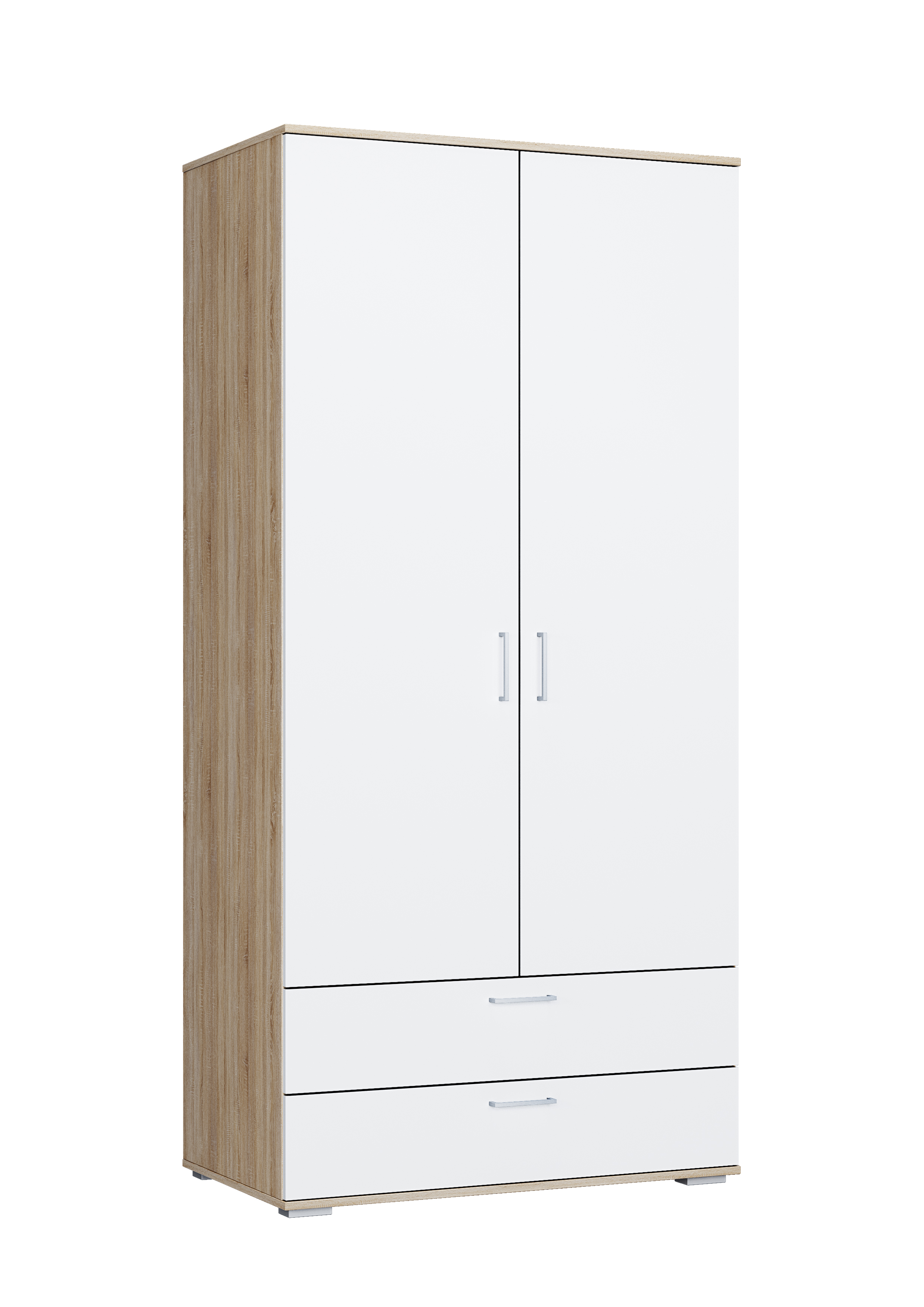 Шкаф ШР 2/1 с ящиками  Лайт белый/корпус дуб сонома