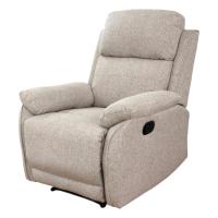 Кресло-реклайнер SX-81384 ткань лен NEVE 13 light grey, 12,9 RMB /метр ручн. рег. спинки