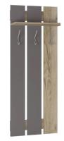 ЛАЙТ В-6 Вешалка (1300*500*230),Серый Графит/ Дуб Крафт