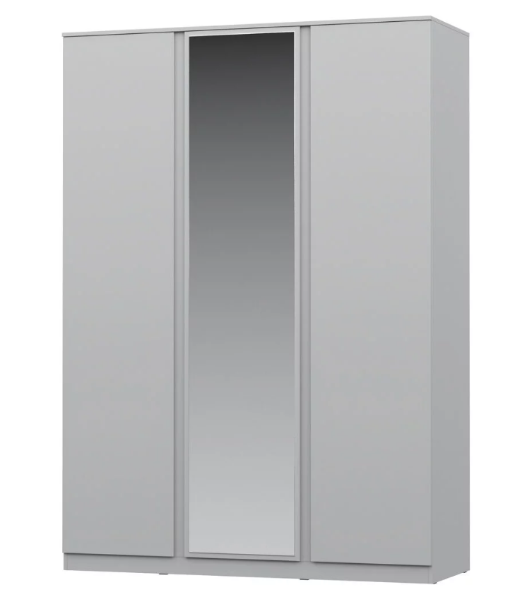 STERN Шкаф 3-х дверный с зеркалом Белый