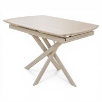 Стол DTM 0410 CS,110+30+30*80*76,Керамика цвет Бежевый 705, ножки Бежевые 9071