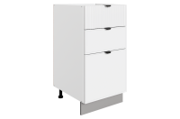 БАРИСТА Шкаф рабочий L400 Старт (3 ящ. ) (белый/милк матовый) 