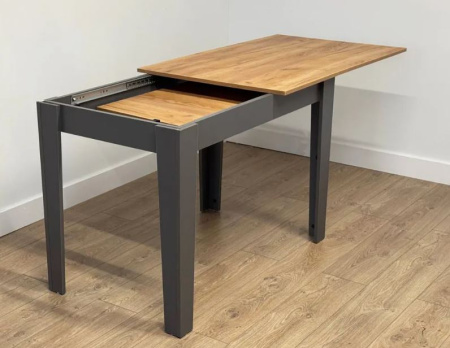 Стол обеденный раздвижной Цезарь (дуб крафт золотой/графит)