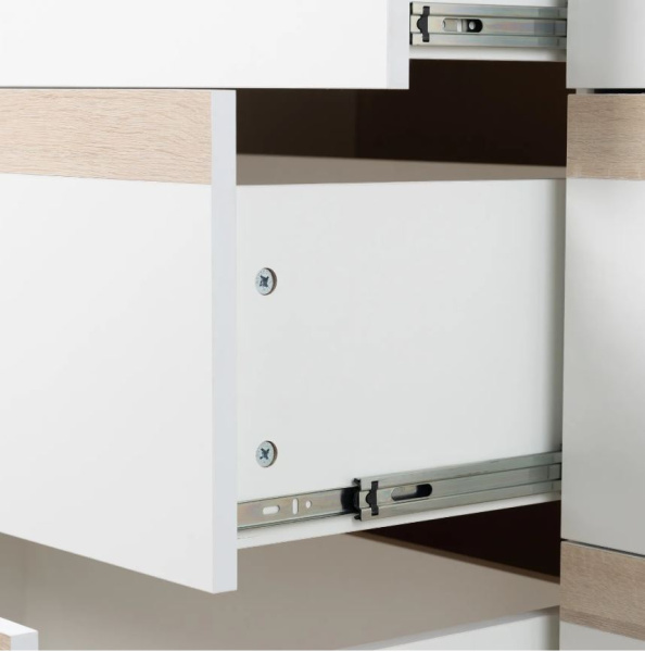 Анона 4 Комод Белый/Дуб Сонома/