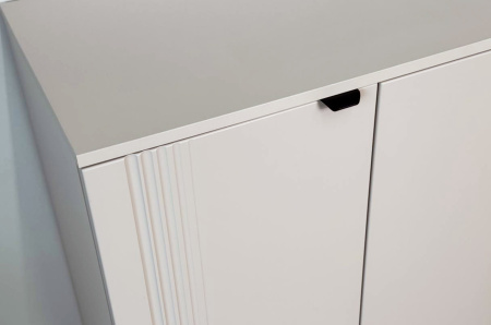 Комод 3 Рич кашемир/фрапучино матовый/черный