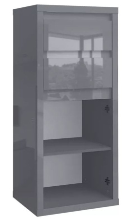 Комод с 2-мя ящиками Норден Серый глянец