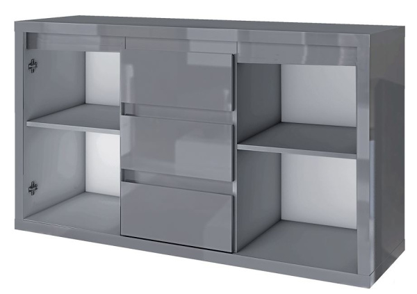 Комод Норден Серый Глянец