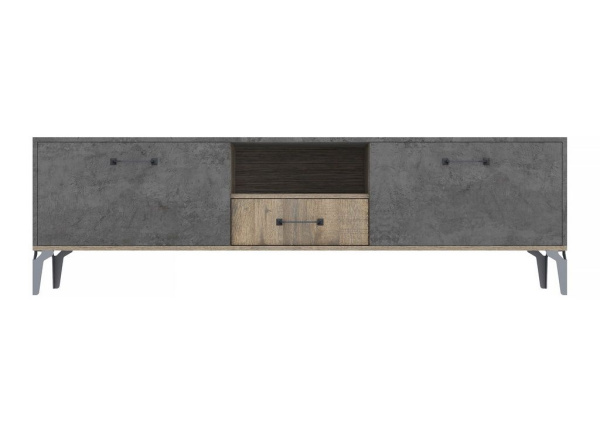 Тумба под ТВ Статус дуб самдал/цемент темный