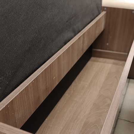 Обеденная группа, Ясень шимо темный (скамья, стол, табурет), ткань в ассорт