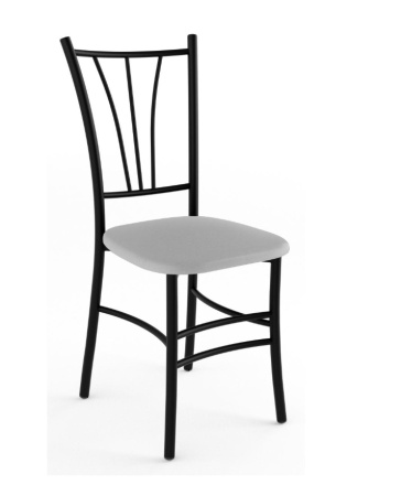 Стул Трилогия (черный, к/з Св.серый 700)