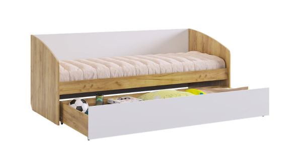 Форсаж Кровать (дуб крафт золотой/белый)