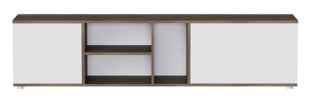 Тумба ТВ Вертикаль МДФ 1 кат. Дуб самдал, МДФ Белоснежный, Правый