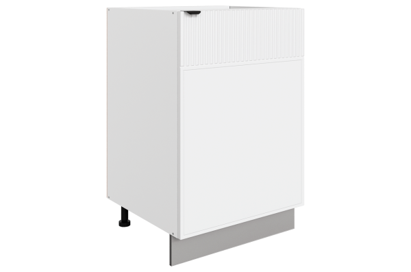 БАРИСТА Шкаф рабочий L500 (1 дв.гл )(правый) (белый/милк матовый) 