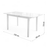 Стол Miami Extension-SW00808, Белый, 1200(+300)*800*738 