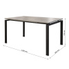 Стол Ареа,1400(+400)*800, металл Графит+пластик (LEMARK 0435)