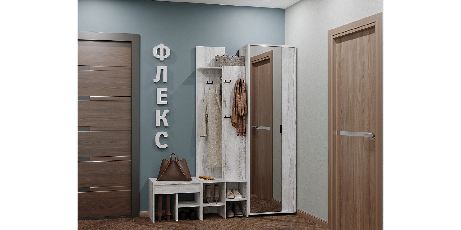 Флекс 74 Вешалка  (Дуб шавиниган)