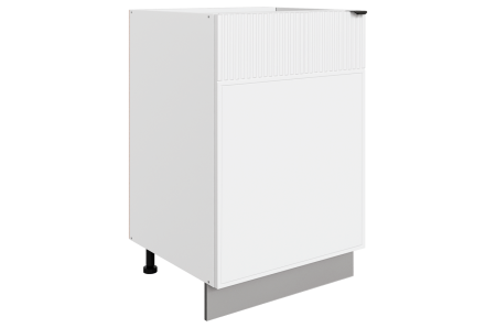 БАРИСТА Шкаф рабочий L500 (1 дв.гл )(левый) (белый/милк матовый)